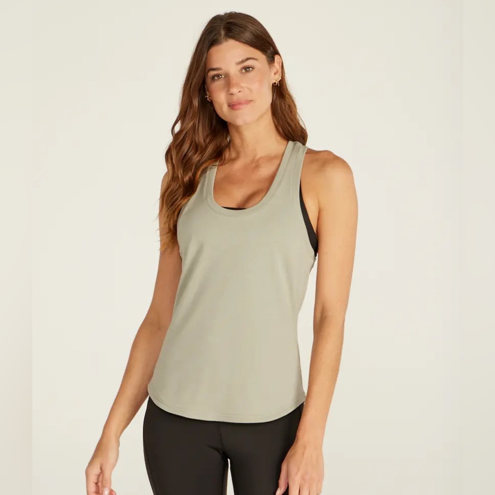 Women BYLT Drift Racerback Tank Size S Green NWT